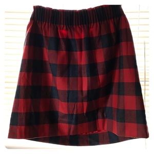 J Crew Factory Buffalo Plaid Mini WITH POCKETS!